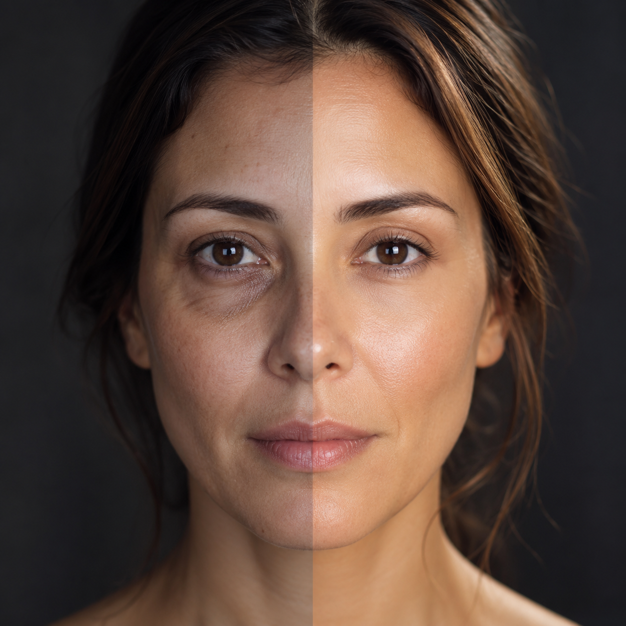 Antes e depois — Kit Zero Olheiras